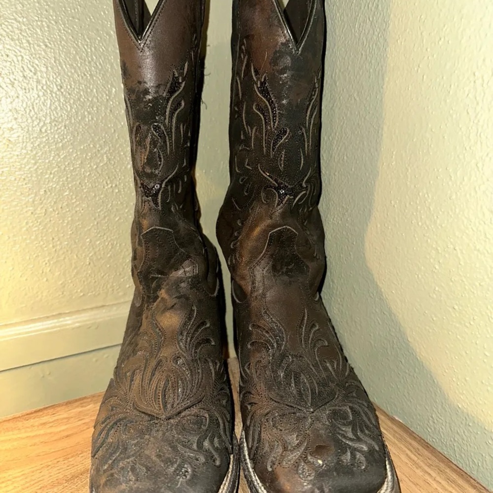 Stetson Black Embroidered Women's Boots - image 3